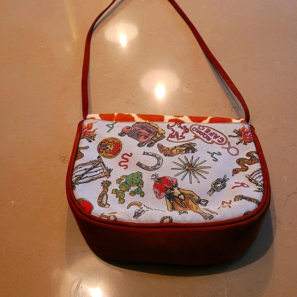 Stuart Weitzman Suede And Canvas Cross Body Or Sh… - image 2